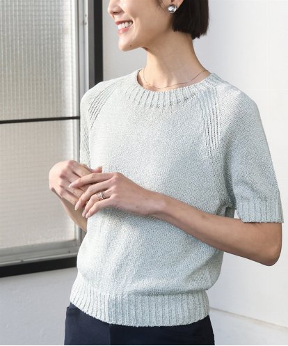 FMFGD19190 MICHEL KLEIN ペーパーヤーンフェードカラーニット