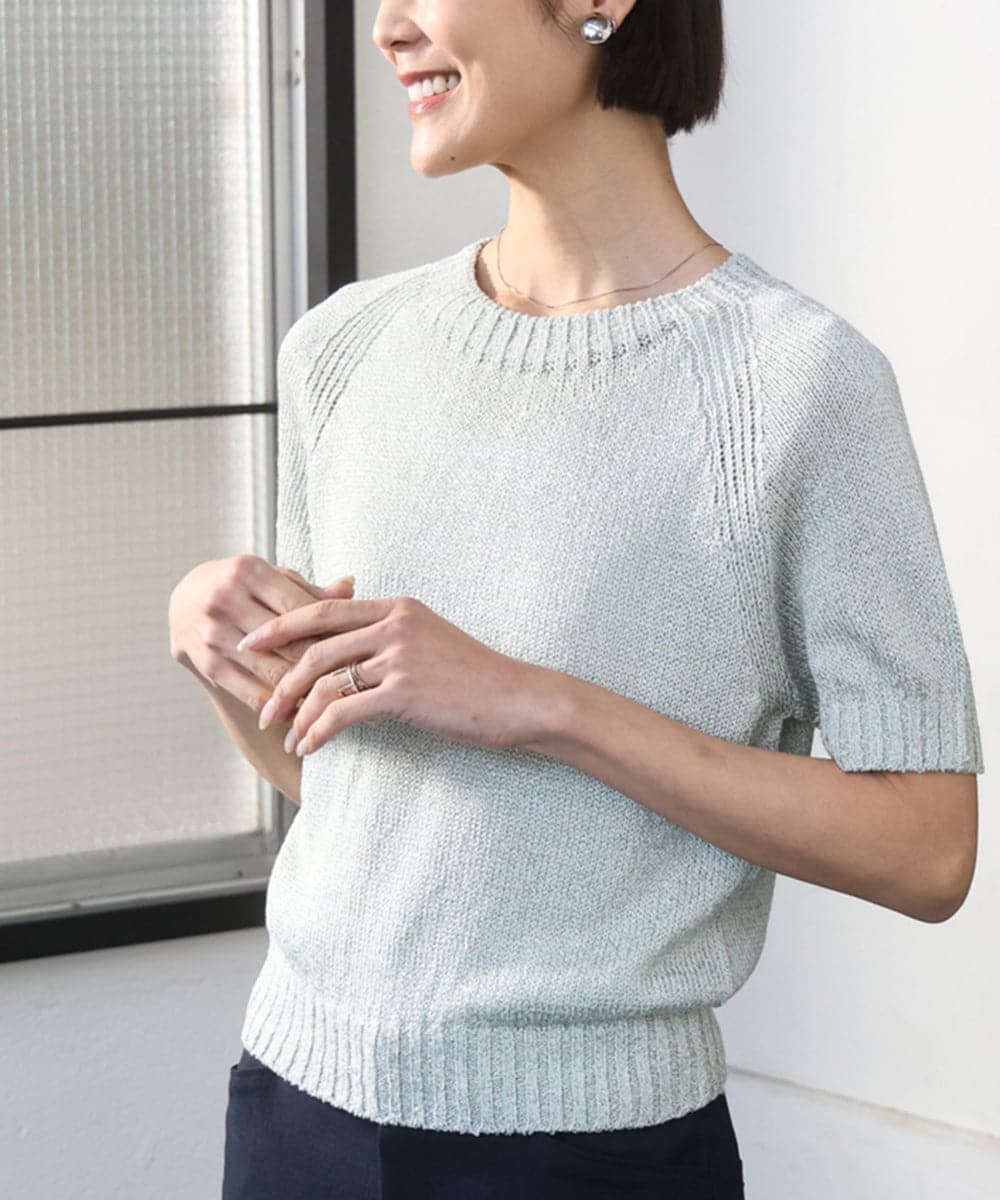 FMFGD19190 MICHEL KLEIN ペーパーヤーンフェードカラーニット