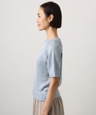 FMFGD19190 MICHEL KLEIN(ミッシェルクラン) ペーパーヤーンフェードカラーニット ライトブルー