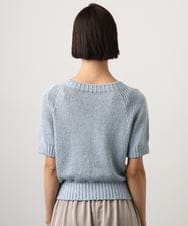 FMFGD19190 MICHEL KLEIN(ミッシェルクラン) ペーパーヤーンフェードカラーニット ライトブルー