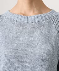 FMFGD19190 MICHEL KLEIN(ミッシェルクラン) ペーパーヤーンフェードカラーニット ライトブルー