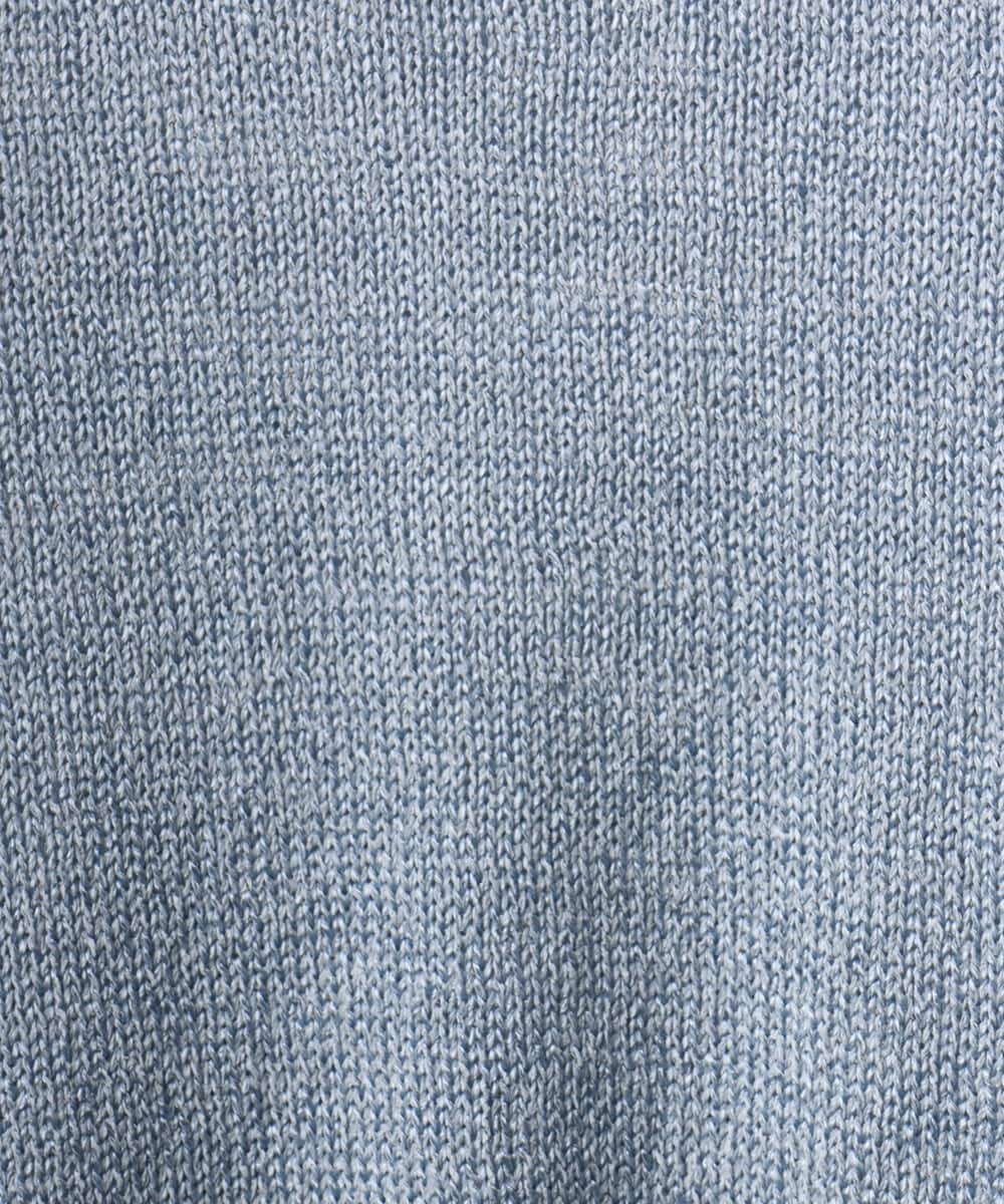 FMFGD19190 MICHEL KLEIN(ミッシェルクラン) ペーパーヤーンフェードカラーニット ライトブルー