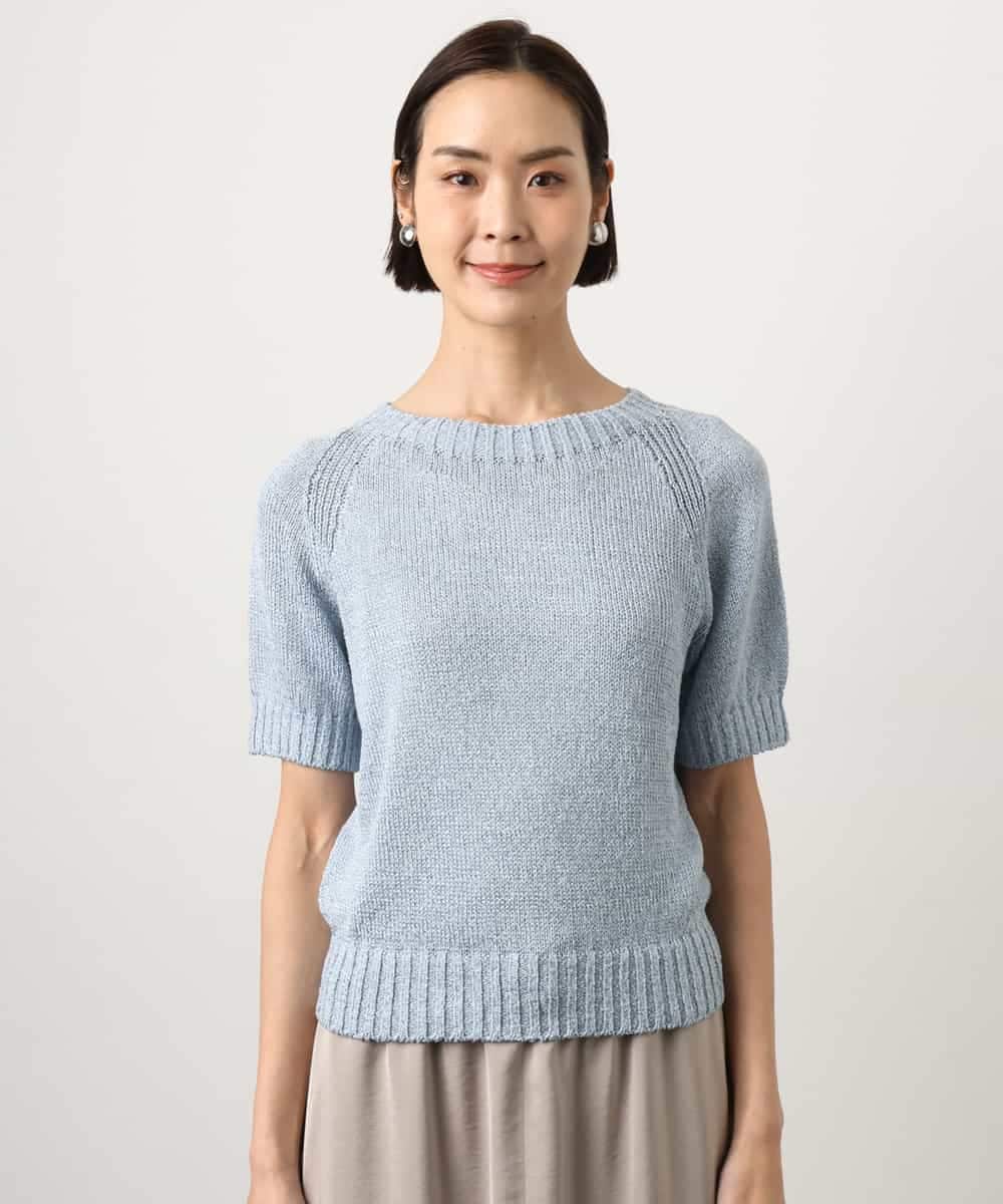 FMFGD19190 MICHEL KLEIN(ミッシェルクラン) フェードカラーラグランニット グリーン