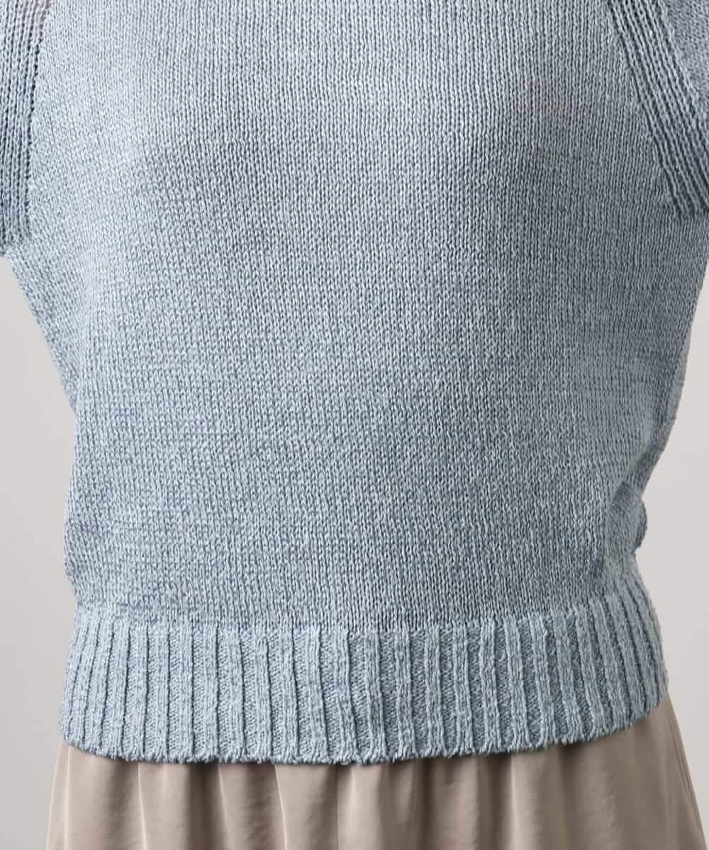 FMFGD19190 MICHEL KLEIN(ミッシェルクラン) フェードカラーラグランニット グリーン