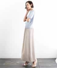 FMFGD19190 MICHEL KLEIN(ミッシェルクラン) フェードカラーラグランニット ライトブルー