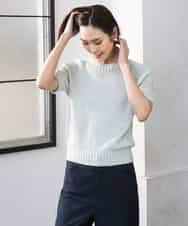 FMFGD19190 MICHEL KLEIN(ミッシェルクラン) フェードカラーラグランニット ライトブルー