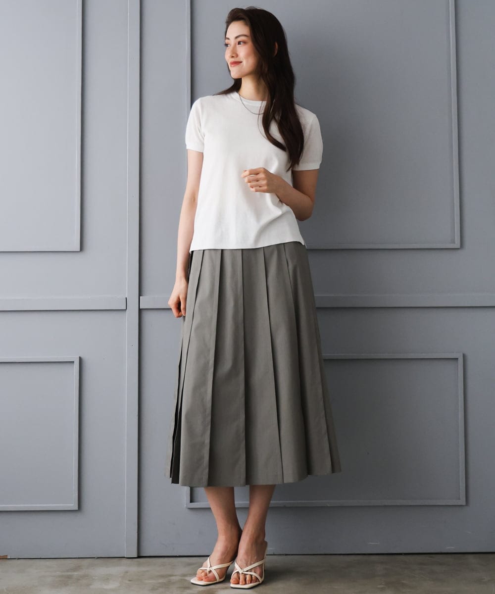 FMFGD24180 MICHEL KLEIN(ミッシェルクラン) [アンサンブル対応]シアープルオーバー ブルー