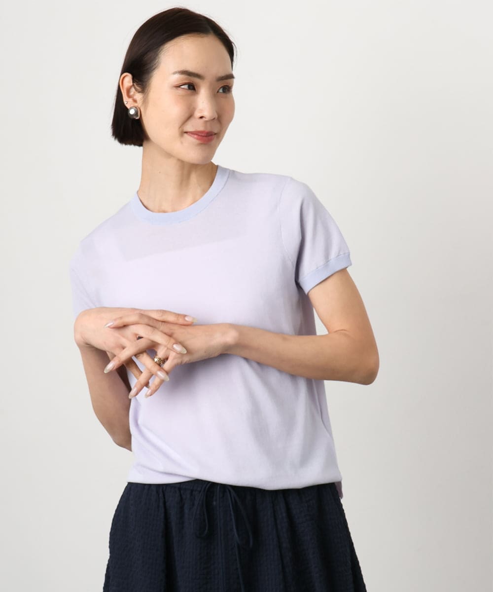 FMFGD24180 MICHEL KLEIN(ミッシェルクラン) [アンサンブル対応]シアープルオーバー ラベンダー