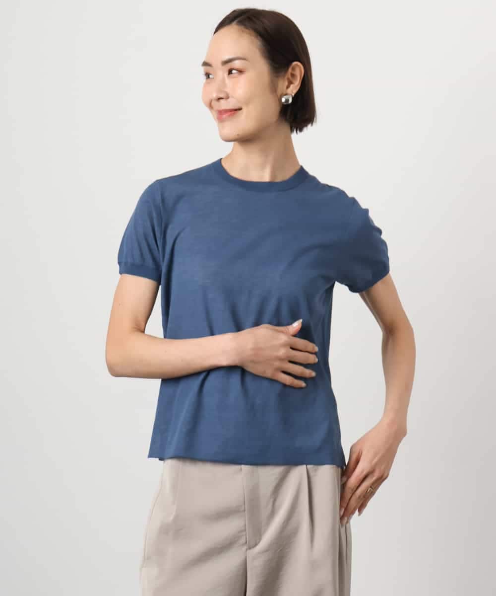 FMFGD24180 MICHEL KLEIN(ミッシェルクラン) [アンサンブル対応]シアープルオーバー ブルー