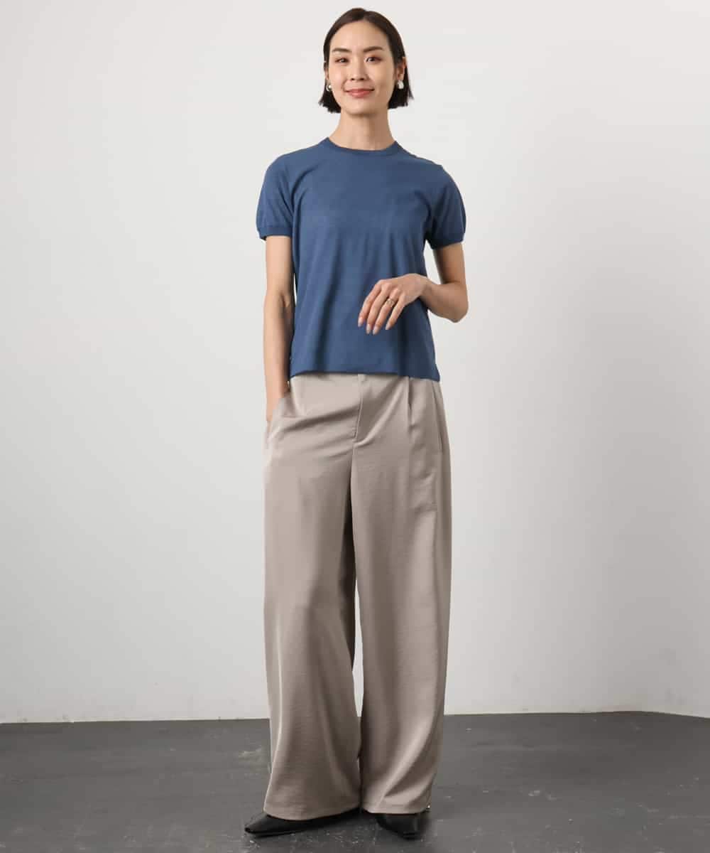 FMFGD24180 MICHEL KLEIN(ミッシェルクラン) [アンサンブル対応]シアープルオーバー ブルー