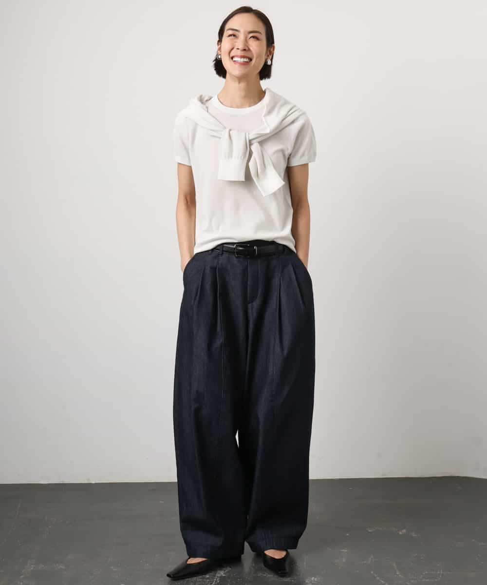 FMFGD24180 MICHEL KLEIN(ミッシェルクラン) [アンサンブル対応]シアープルオーバー ブルー