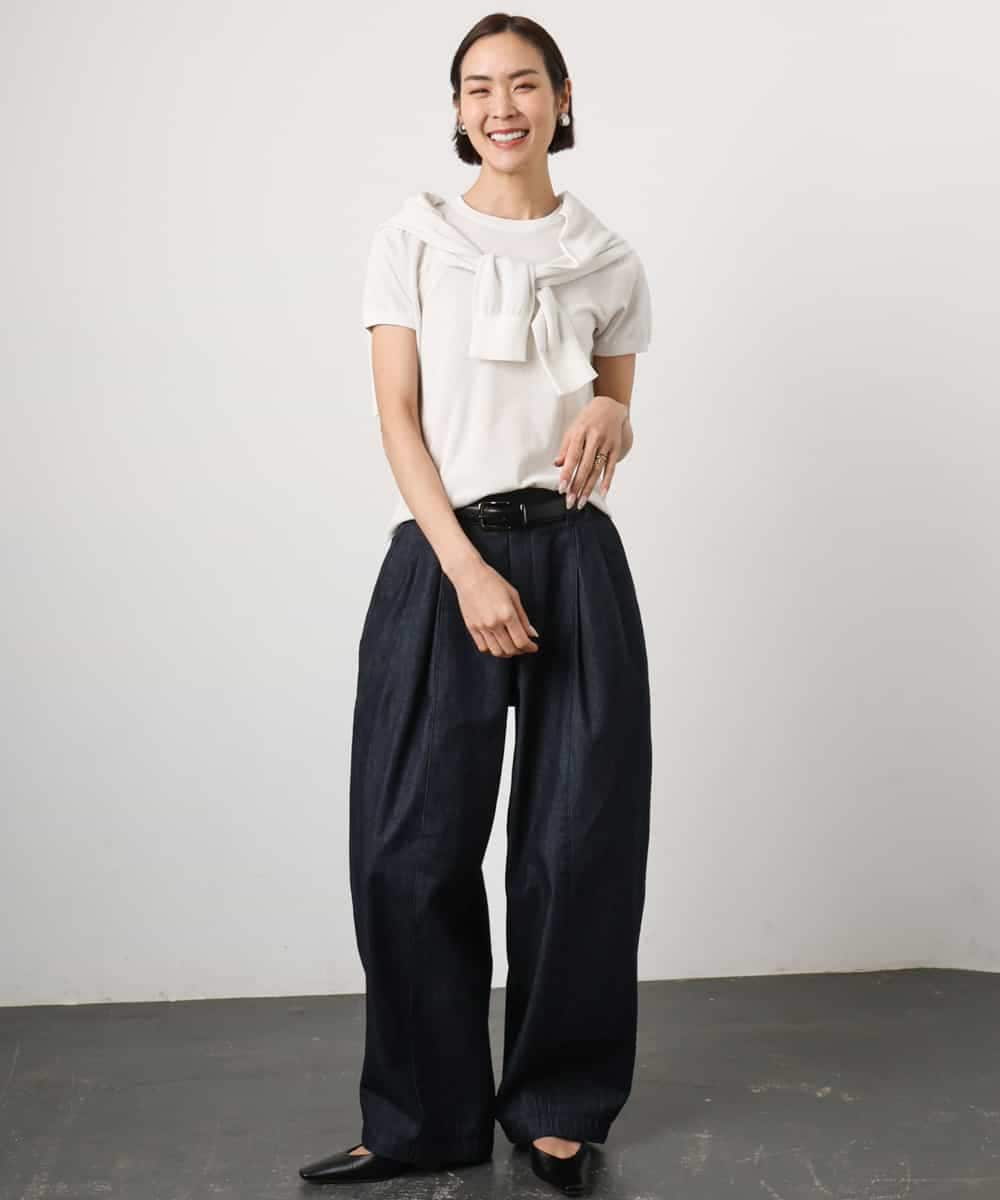 FMFGD24180 MICHEL KLEIN(ミッシェルクラン) [アンサンブル対応]シアープルオーバー ブルー