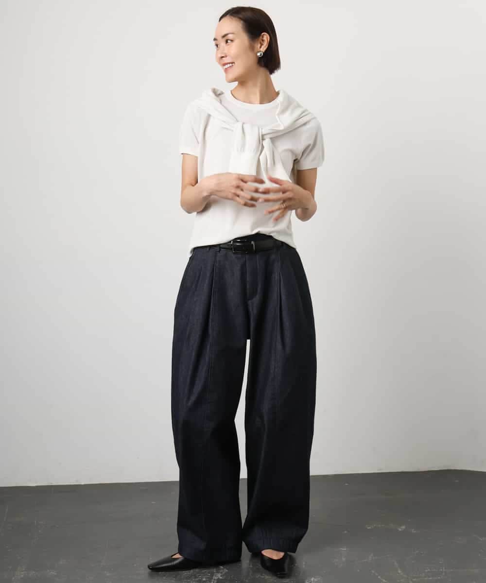 FMFGD24180 MICHEL KLEIN(ミッシェルクラン) [アンサンブル対応]シアープルオーバー ブルー