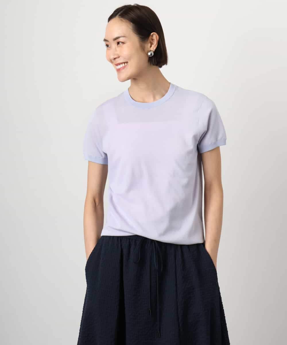 FMFGD24180 MICHEL KLEIN(ミッシェルクラン) [アンサンブル対応]シアープルオーバー ブルー