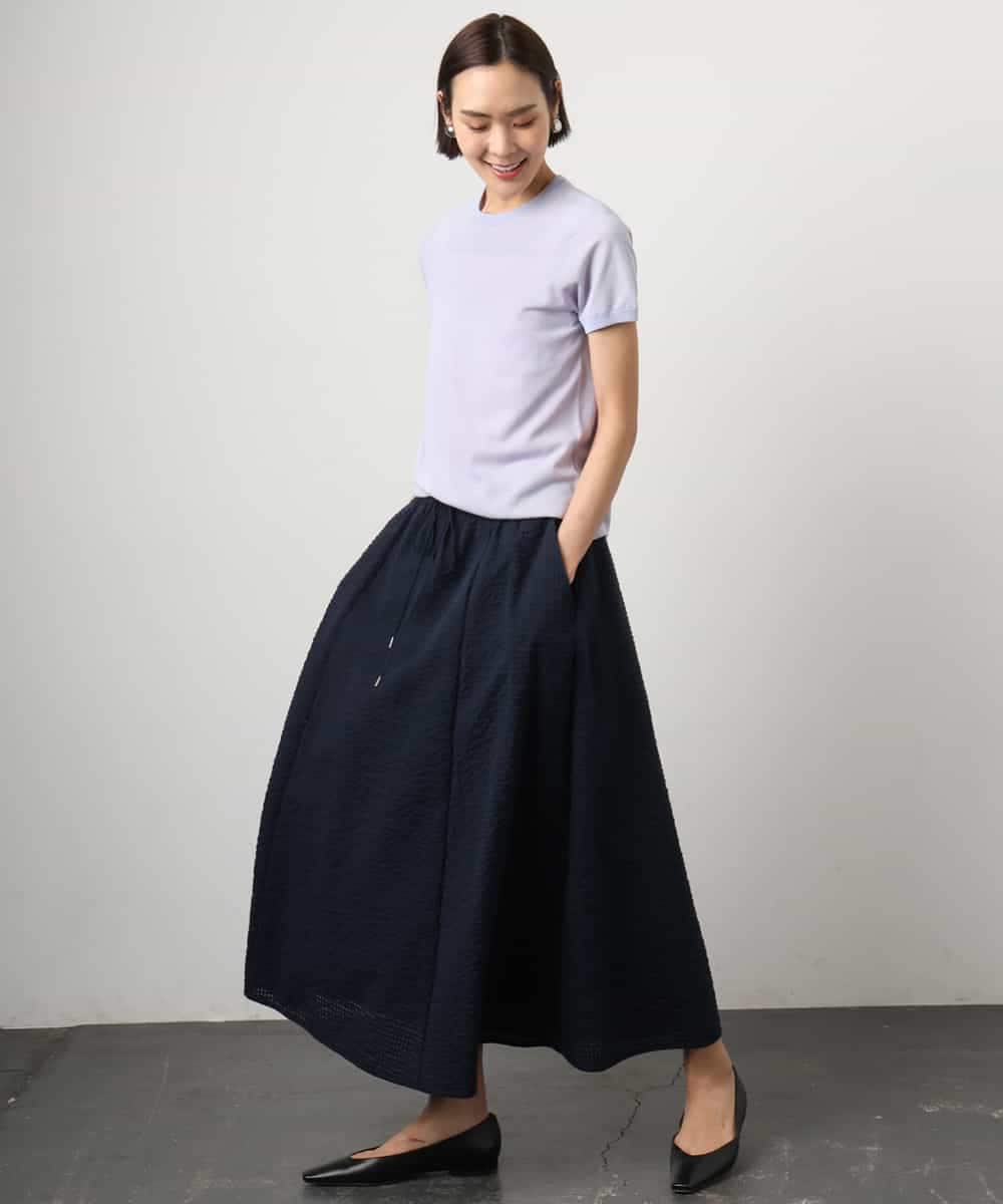 FMFGD24180 MICHEL KLEIN(ミッシェルクラン) [アンサンブル対応]シアープルオーバー ブルー