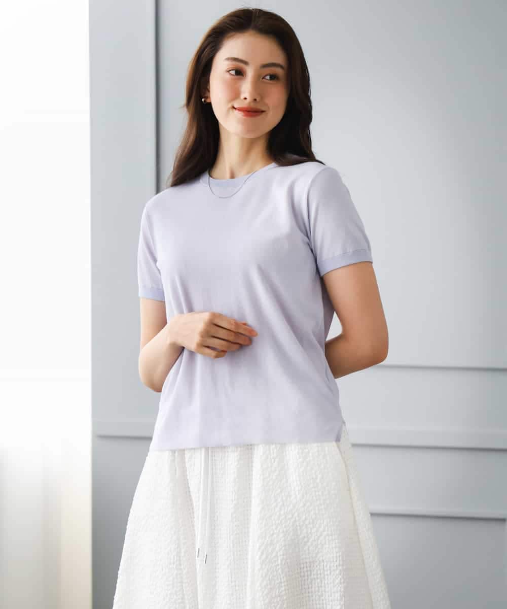 FMFGD24180 MICHEL KLEIN(ミッシェルクラン) [アンサンブル対応]シアープルオーバー ブルー