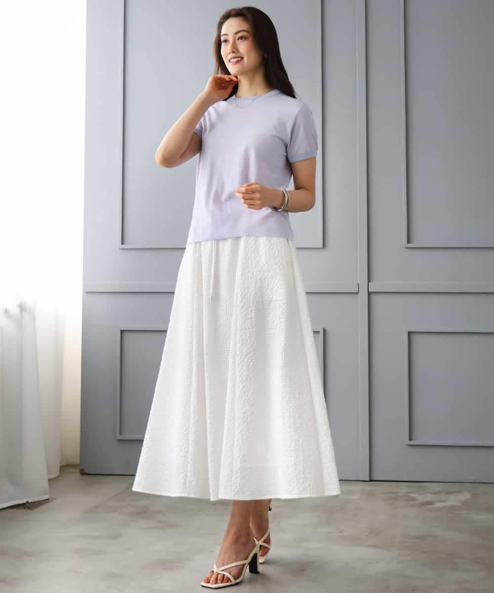 FMFGD24180 MICHEL KLEIN(ミッシェルクラン) [アンサンブル対応]シアープルオーバー ブルー