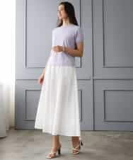 FMFGD24180 MICHEL KLEIN(ミッシェルクラン) [アンサンブル対応]シアープルオーバー ブルー