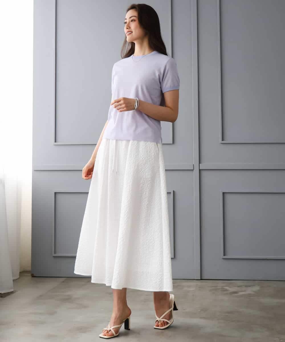 FMFGD24180 MICHEL KLEIN(ミッシェルクラン) [アンサンブル対応]シアープルオーバー ブルー