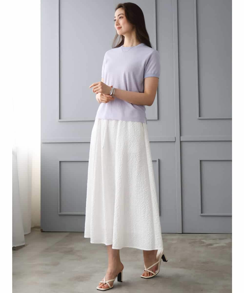 FMFGD24180 MICHEL KLEIN(ミッシェルクラン) [アンサンブル対応]シアープルオーバー ブルー