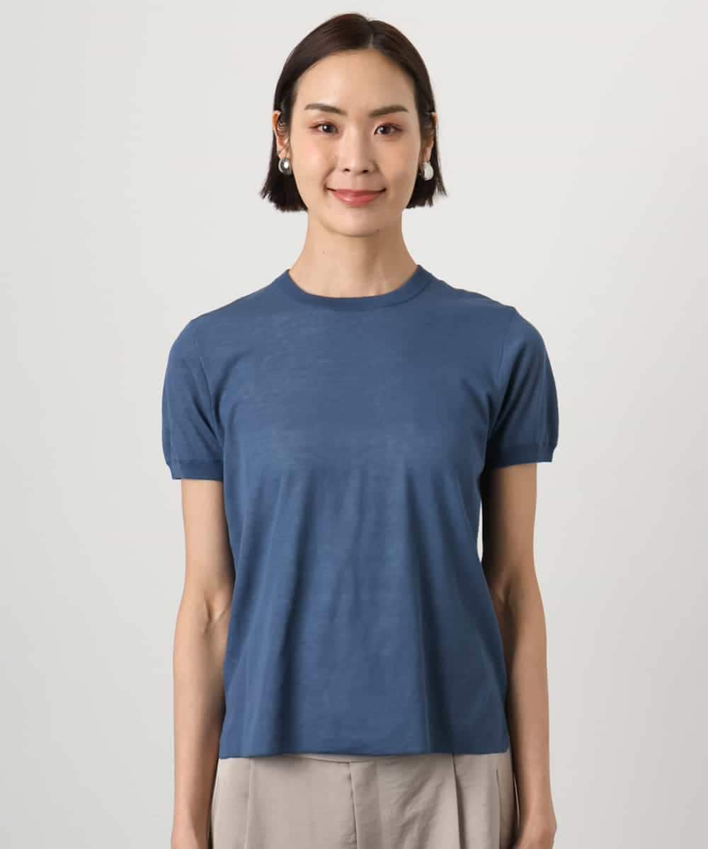 FMFGD24180 MICHEL KLEIN(ミッシェルクラン) [アンサンブル対応]シアープルオーバー ブルー