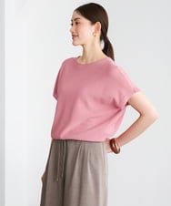 FMFGD26170 MICHEL KLEIN(ミッシェルクラン) ホールガーメント(R)フレンチスリーブニット ピンク