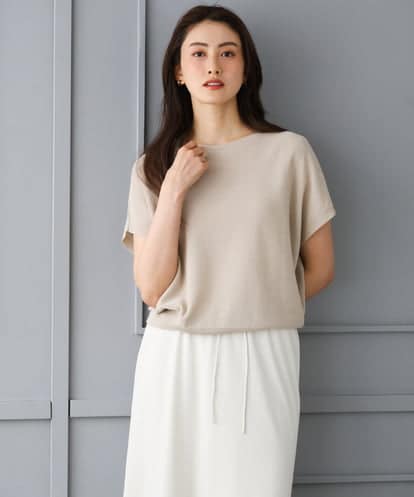 FMFGD26170 MICHEL KLEIN ホールガーメント(R)フレンチスリーブニット