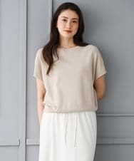 FMFGD26170 MICHEL KLEIN(ミッシェルクラン) ホールガーメント(R)フレンチスリーブニット ベージュ