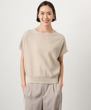 FMFGD26170 MICHEL KLEIN(ミッシェルクラン) ホールガーメント(R)フレンチスリーブニット ベージュ