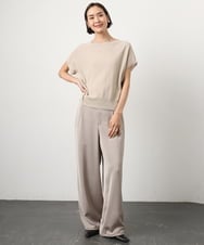 FMFGD26170 MICHEL KLEIN(ミッシェルクラン) ホールガーメント(R)フレンチスリーブニット ベージュ