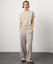 FMFGD26170 MICHEL KLEIN(ミッシェルクラン) ホールガーメント(R)フレンチスリーブニット ベージュ