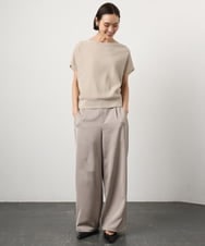 FMFGD26170 MICHEL KLEIN(ミッシェルクラン) ホールガーメント(R)フレンチスリーブニット ベージュ