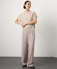 FMFGD26170 MICHEL KLEIN(ミッシェルクラン) ホールガーメント(R)フレンチスリーブニット ベージュ