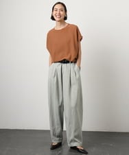 FMFGD26170 MICHEL KLEIN(ミッシェルクラン) ホールガーメント(R)フレンチスリーブニット ベージュ