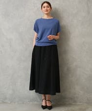 FMFGD26170 MICHEL KLEIN(ミッシェルクラン) ホールガーメント(R)フレンチスリーブニット ベージュ