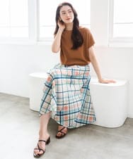 FMFGD26170 MICHEL KLEIN(ミッシェルクラン) ホールガーメント(R)フレンチスリーブニット ベージュ