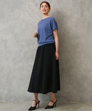 FMFGD26170 MICHEL KLEIN(ミッシェルクラン) ホールガーメント(R)フレンチスリーブニット ベージュ