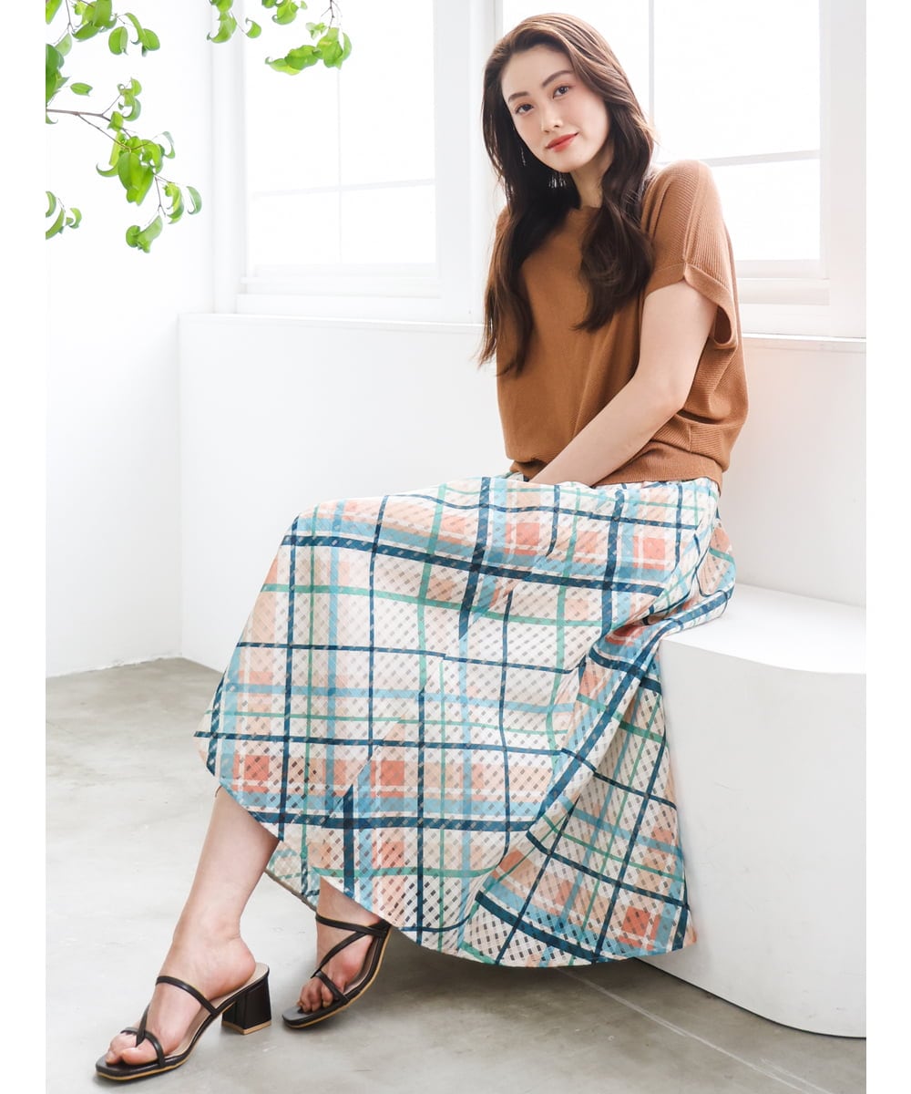 FMFGD26170 MICHEL KLEIN(ミッシェルクラン) ホールガーメント(R)フレンチスリーブニット ベージュ