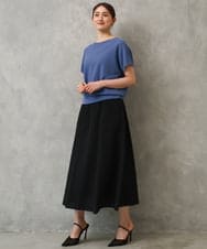 FMFGD26170 MICHEL KLEIN(ミッシェルクラン) ホールガーメント(R)フレンチスリーブニット ベージュ