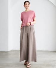 FMFGD26170 MICHEL KLEIN(ミッシェルクラン) ホールガーメント(R)フレンチスリーブニット ベージュ