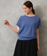 FMFGD26170 MICHEL KLEIN(ミッシェルクラン) ホールガーメント(R)フレンチスリーブニット ベージュ