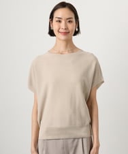 FMFGD26170 MICHEL KLEIN(ミッシェルクラン) ホールガーメント(R)フレンチスリーブニット ベージュ