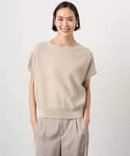 FMFGD26170 MICHEL KLEIN(ミッシェルクラン) ホールガーメント(R)フレンチスリーブニット ベージュ