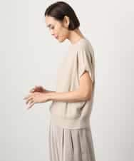 FMFGD26170 MICHEL KLEIN(ミッシェルクラン) ホールガーメント(R)フレンチスリーブニット ベージュ