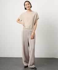 FMFGD26170 MICHEL KLEIN(ミッシェルクラン) ホールガーメント(R)フレンチスリーブニット ベージュ