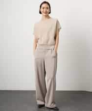 FMFGD26170 MICHEL KLEIN(ミッシェルクラン) ホールガーメント(R)フレンチスリーブニット ベージュ