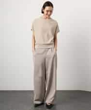 FMFGD26170 MICHEL KLEIN(ミッシェルクラン) ホールガーメント(R)フレンチスリーブニット ベージュ