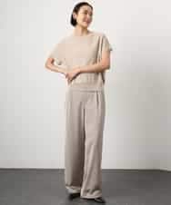 FMFGD26170 MICHEL KLEIN(ミッシェルクラン) ホールガーメント(R)フレンチスリーブニット ベージュ