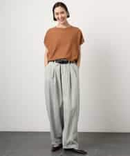 FMFGD26170 MICHEL KLEIN(ミッシェルクラン) ホールガーメント(R)フレンチスリーブニット ベージュ