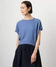 FMFGD26170 MICHEL KLEIN(ミッシェルクラン) ホールガーメント(R)フレンチスリーブニット ベージュ